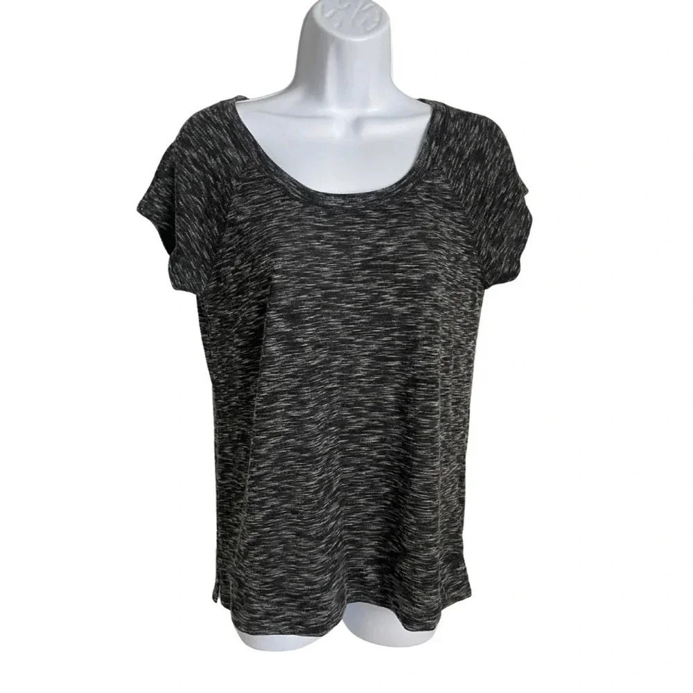 Alfani Intimates Black and White Heathered T-Shirt – Size M